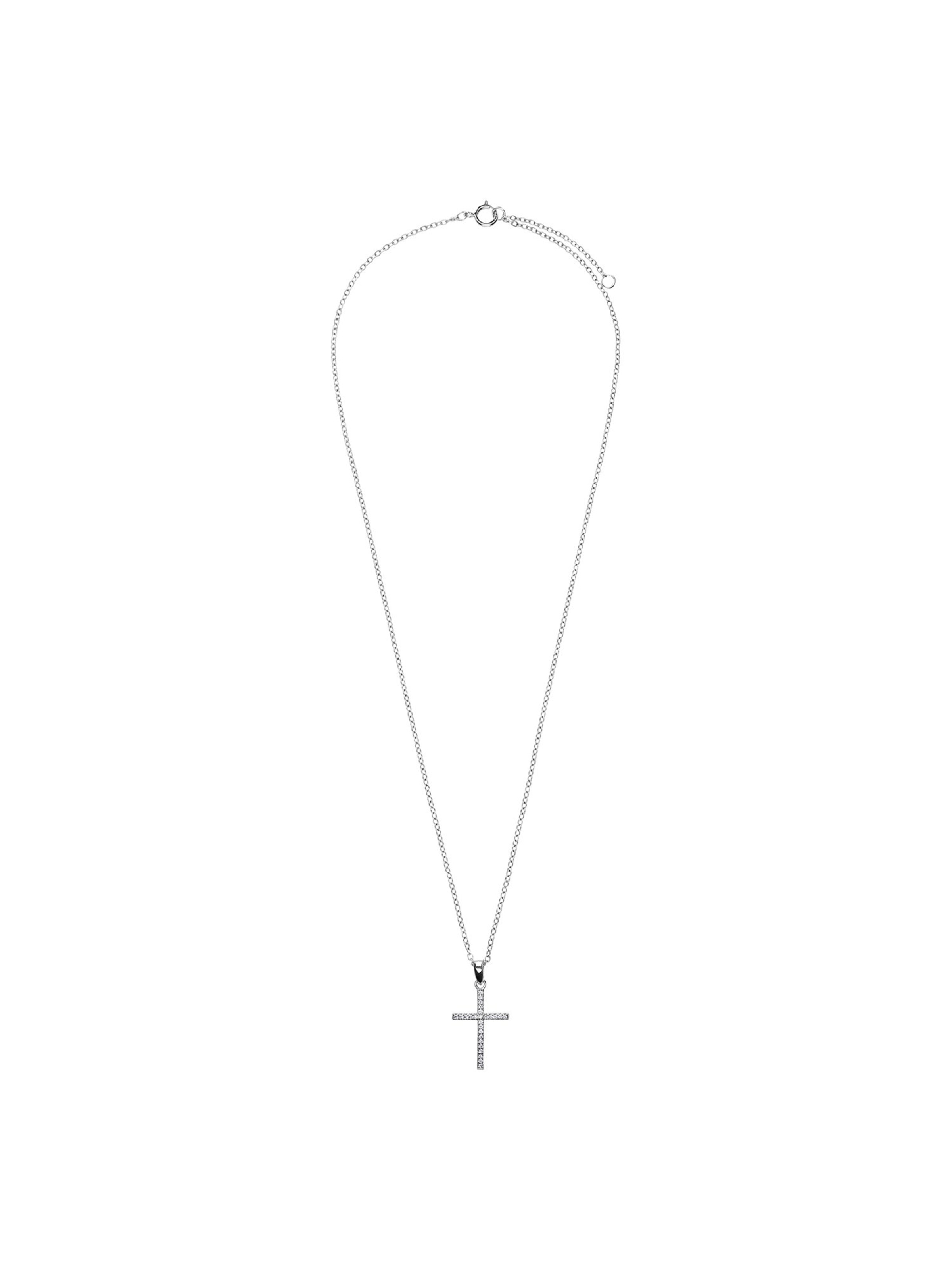 Chaîne 'Basic' Lucardi en argent : devant