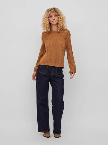 VILA Sweater 'Chai' in Brown