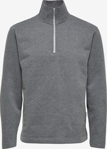 SELECTED HOMME Sweatshirt 'KEIRAN' in Grijs: voorkant