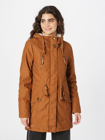 Ragwear Between-Seasons Parka 'ELSIE' in Brown: front