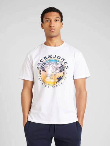 T-Shirt 'OWEN SUMMER' JACK & JONES en blanc : devant