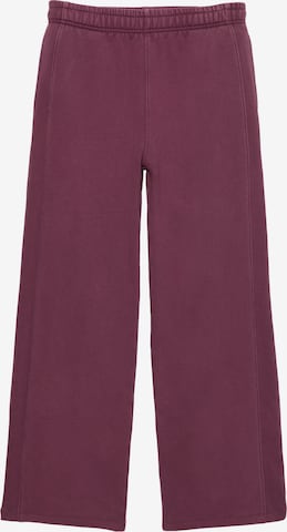 Wide Leg Pantalon Pull&Bear en violet : devant