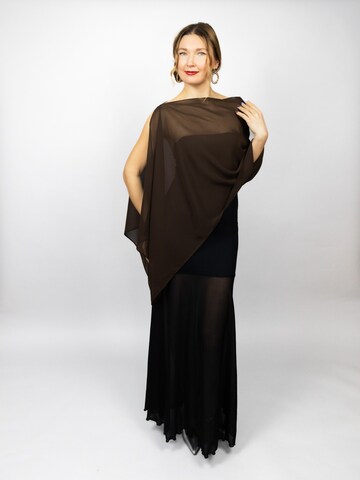 Milanini Atelier - Pañuelo 'Dark Brown Greek-Style Cape | Elegant Evening Wrap' en marrón