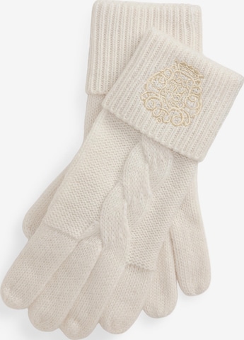 Lauren Ralph Lauren Prstové rukavice – béžová: přední strana