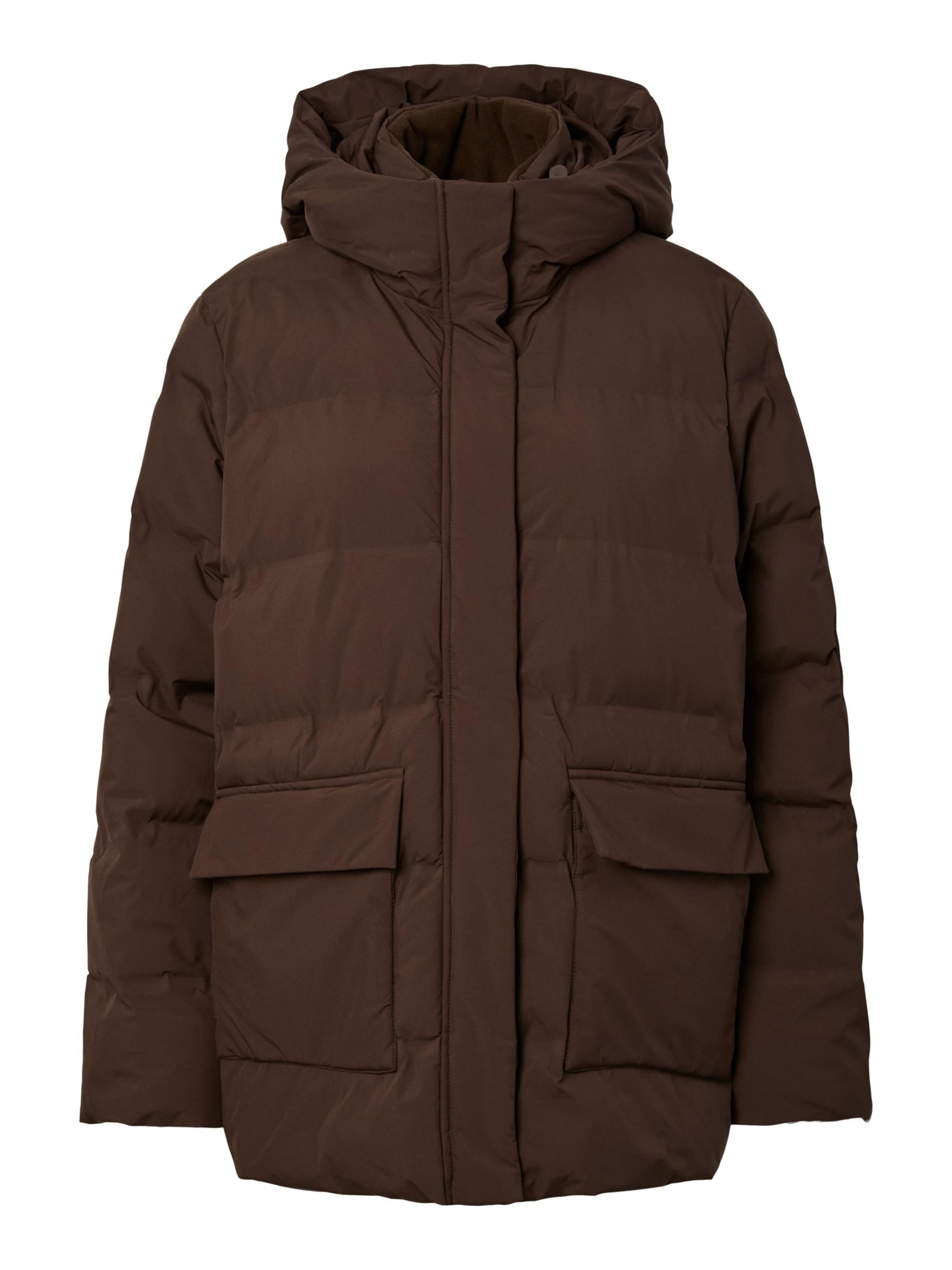 PIECES - Chaqueta de invierno 'NORMA' en marrón: frente