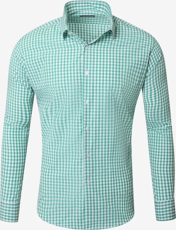 Reslad Button Up Shirt 'Hemd Vichy-Karo' in Green: front