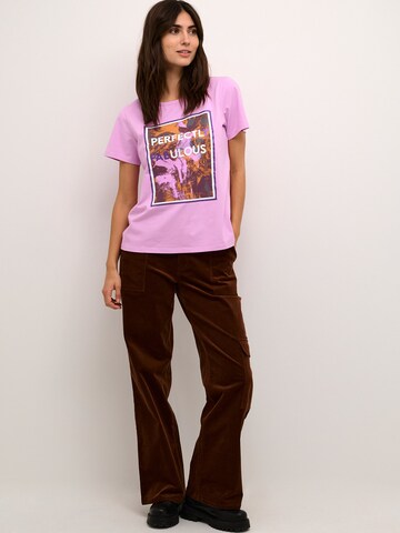 CULTURE T-shirt 'Gith Fabulous' i lila