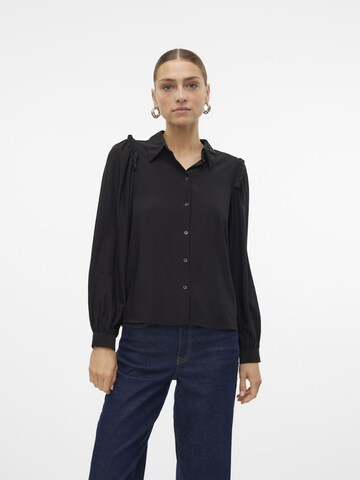 VERO MODA Blouse 'MANI' in Zwart: voorkant