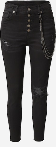 KENDALL + KYLIE Slimfit Jeans in Zwart: voorkant