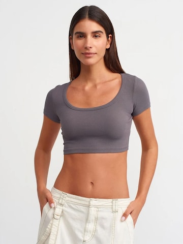 T-shirt Dilvin en gris : devant