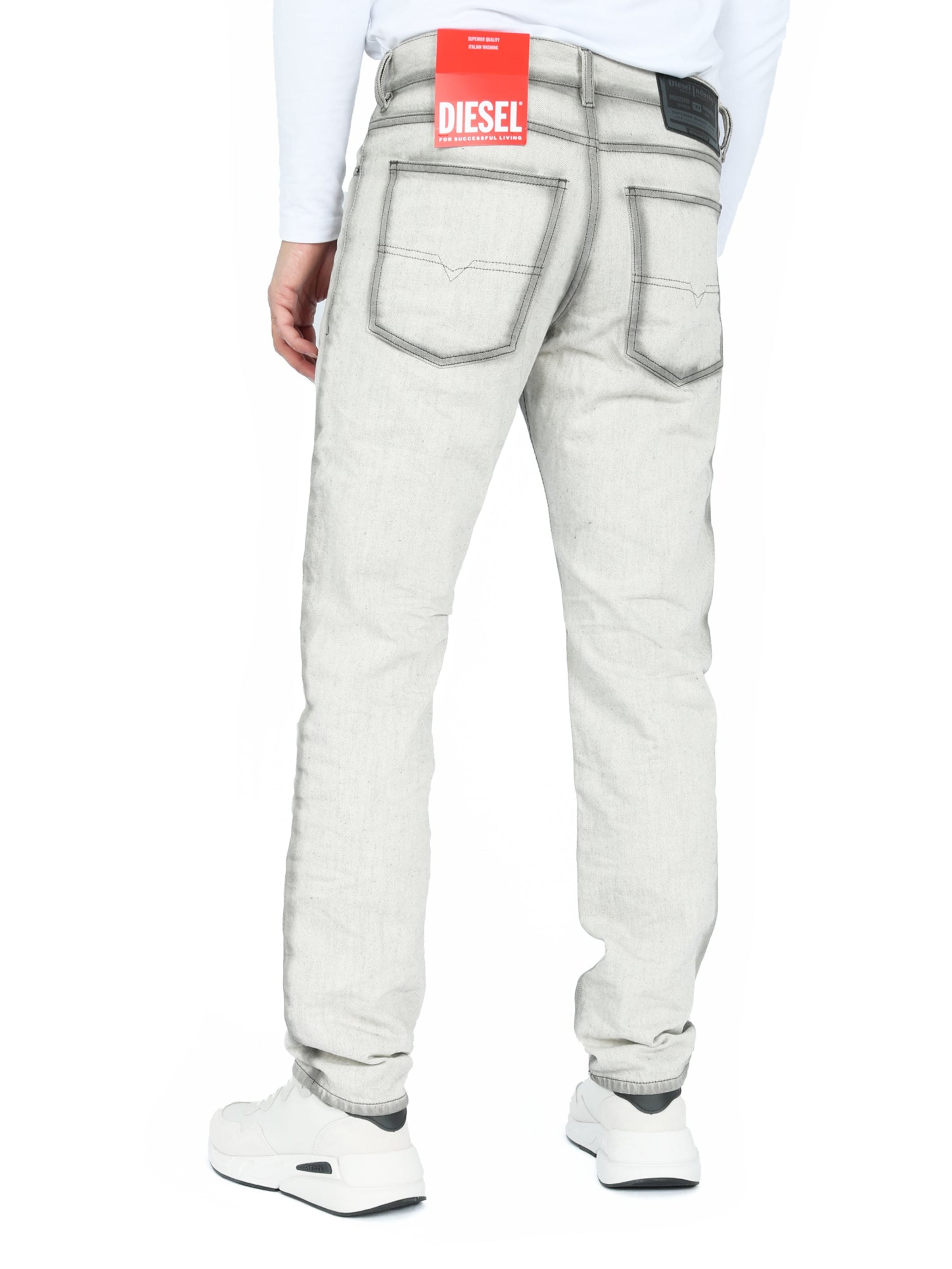 Slimfit Jeans 'Straight 1995 D-SARK' di DIESEL in grigio