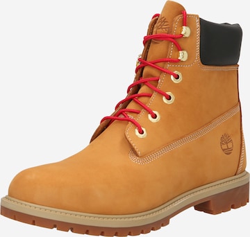 TIMBERLAND Stövlett med snörning i brun: framsida