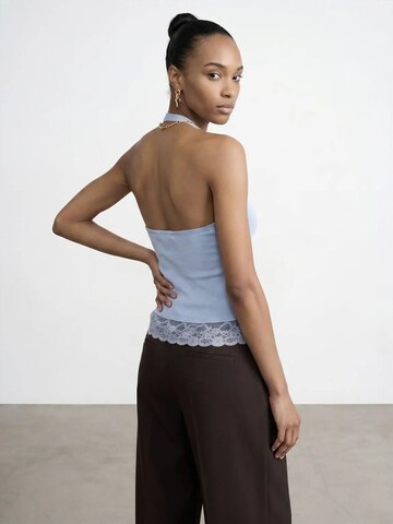 Dilvin Gebreide top in Blauw