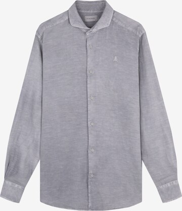 Scalpers Button Up Shirt in Grey: front