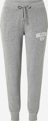 Effilé Pantalon HOLLISTER en gris : devant