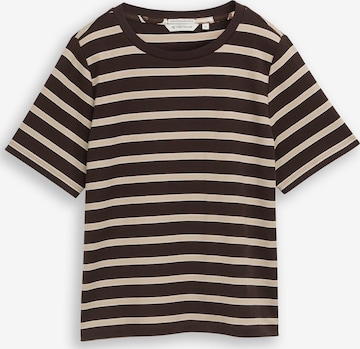 T-shirt TOM TAILOR en marron : devant