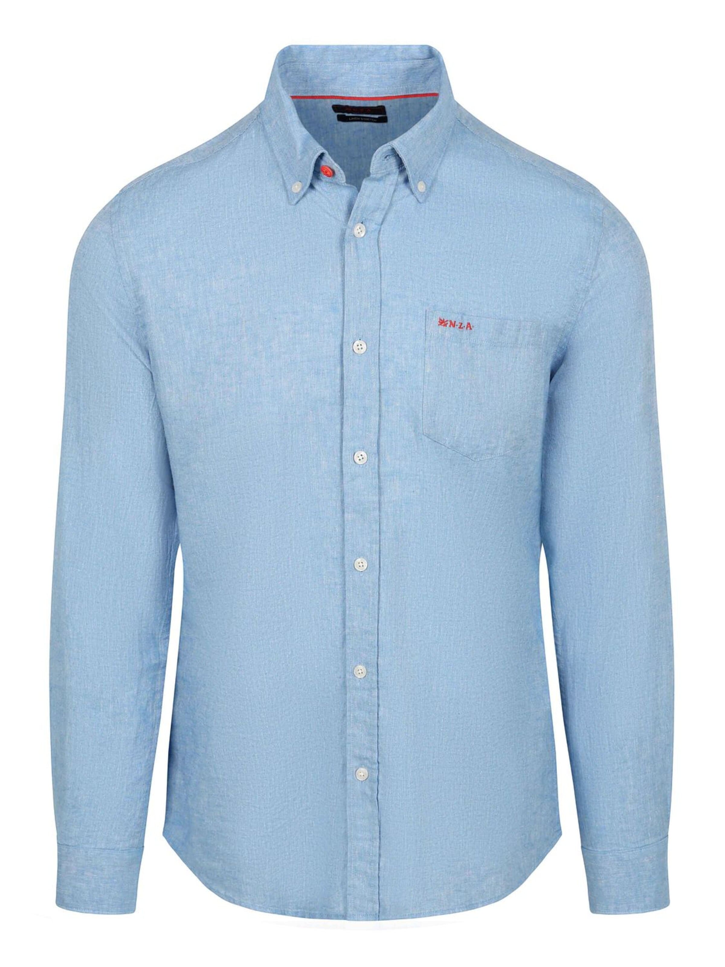 NZA New Zealand Auckland Comfort fit Overhemd in Blauw: voorkant