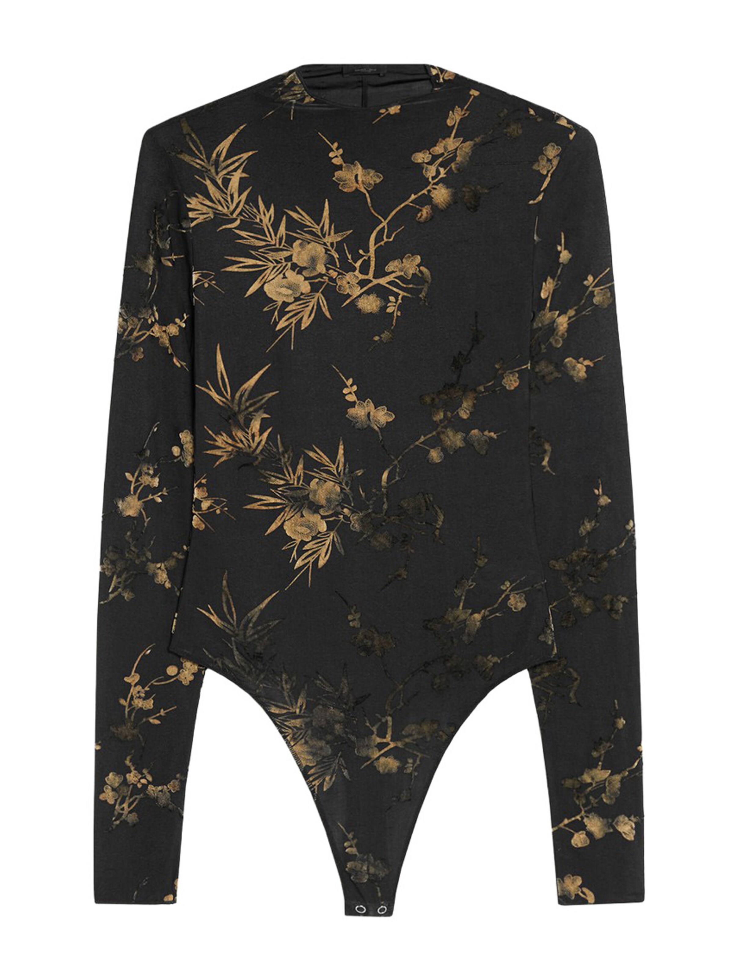 Bershka Shirt bodysuit in Black: front