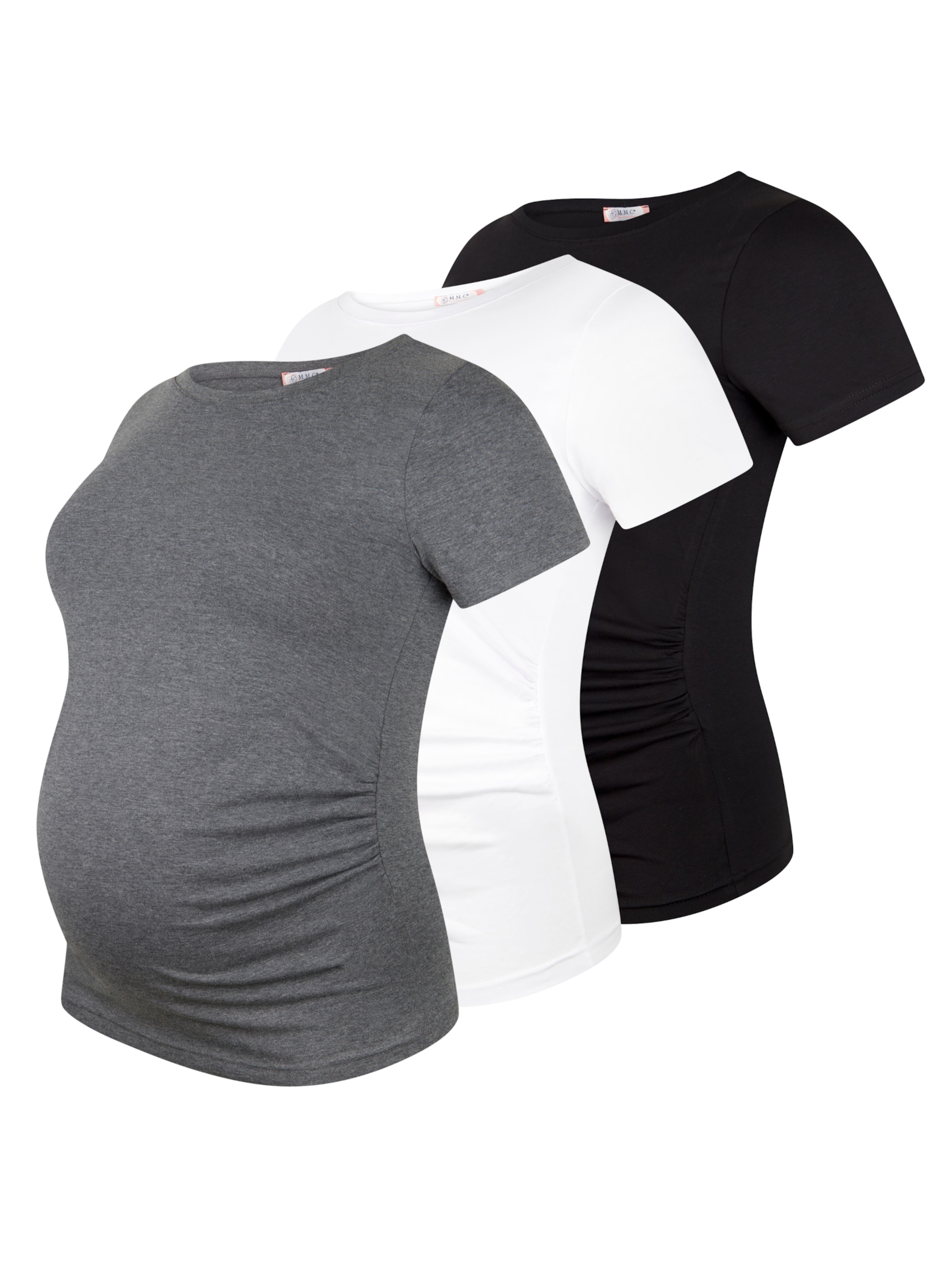 M.M.C. Shirt 'Basic Umstandsmode Kurzarm' in Grey: front