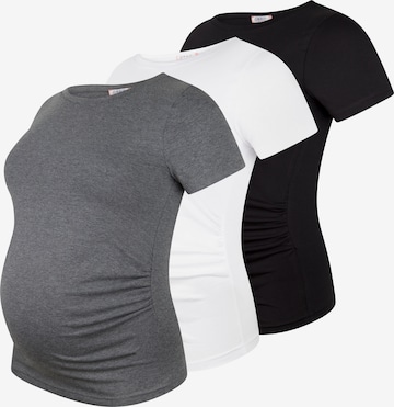 M.M.C. Shirt 'Basic Umstandsmode Kurzarm' in Grau: Vorderseite