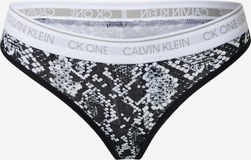 Calvin Klein Underwear Thong in Black: front