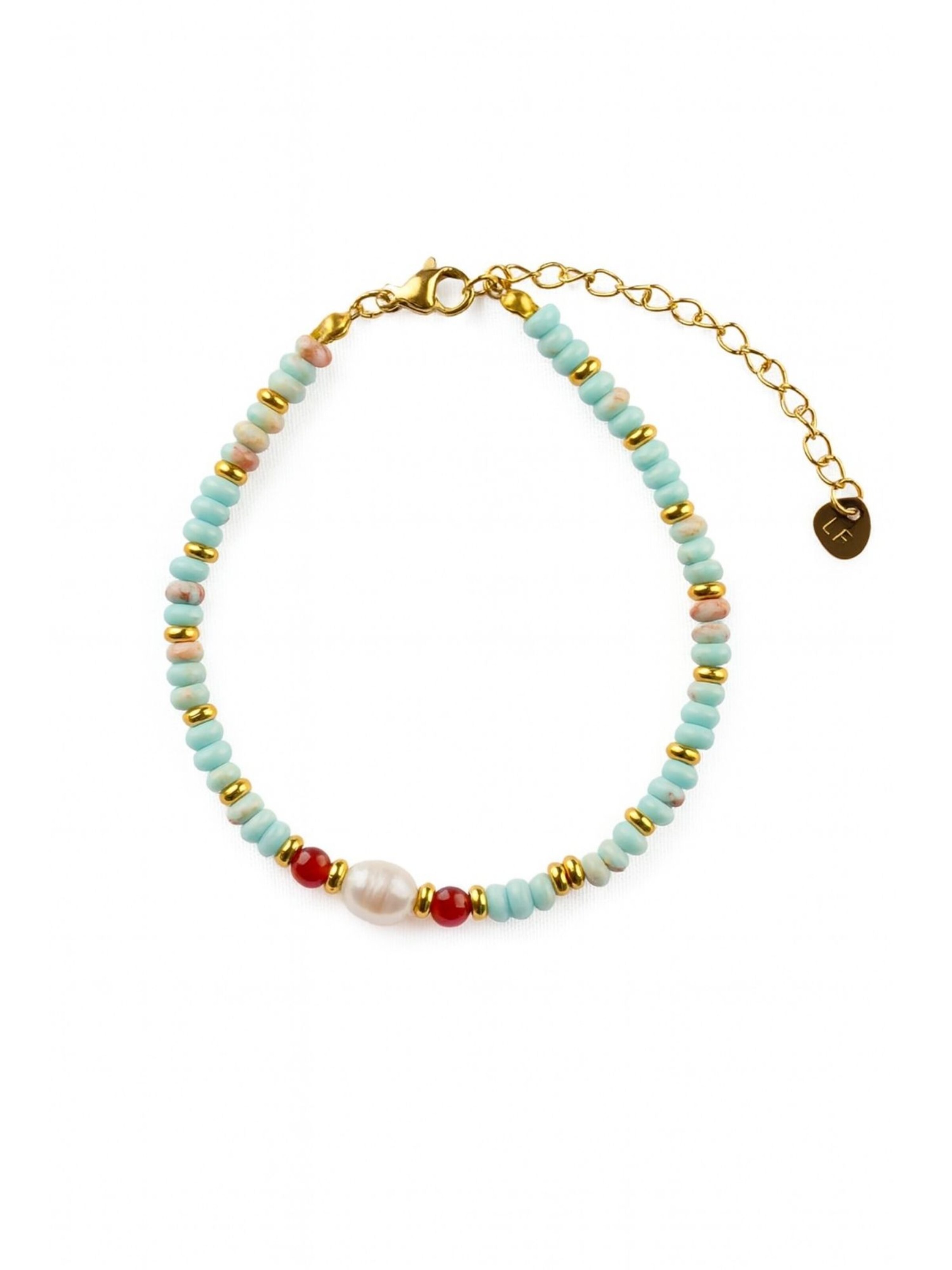 Nemomatheo Bracelet 'Farbtupfer aus Fernost' in Blue: front