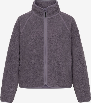 Derbe Fleecejacke 'Kuschelby' in Lila: Vorderseite