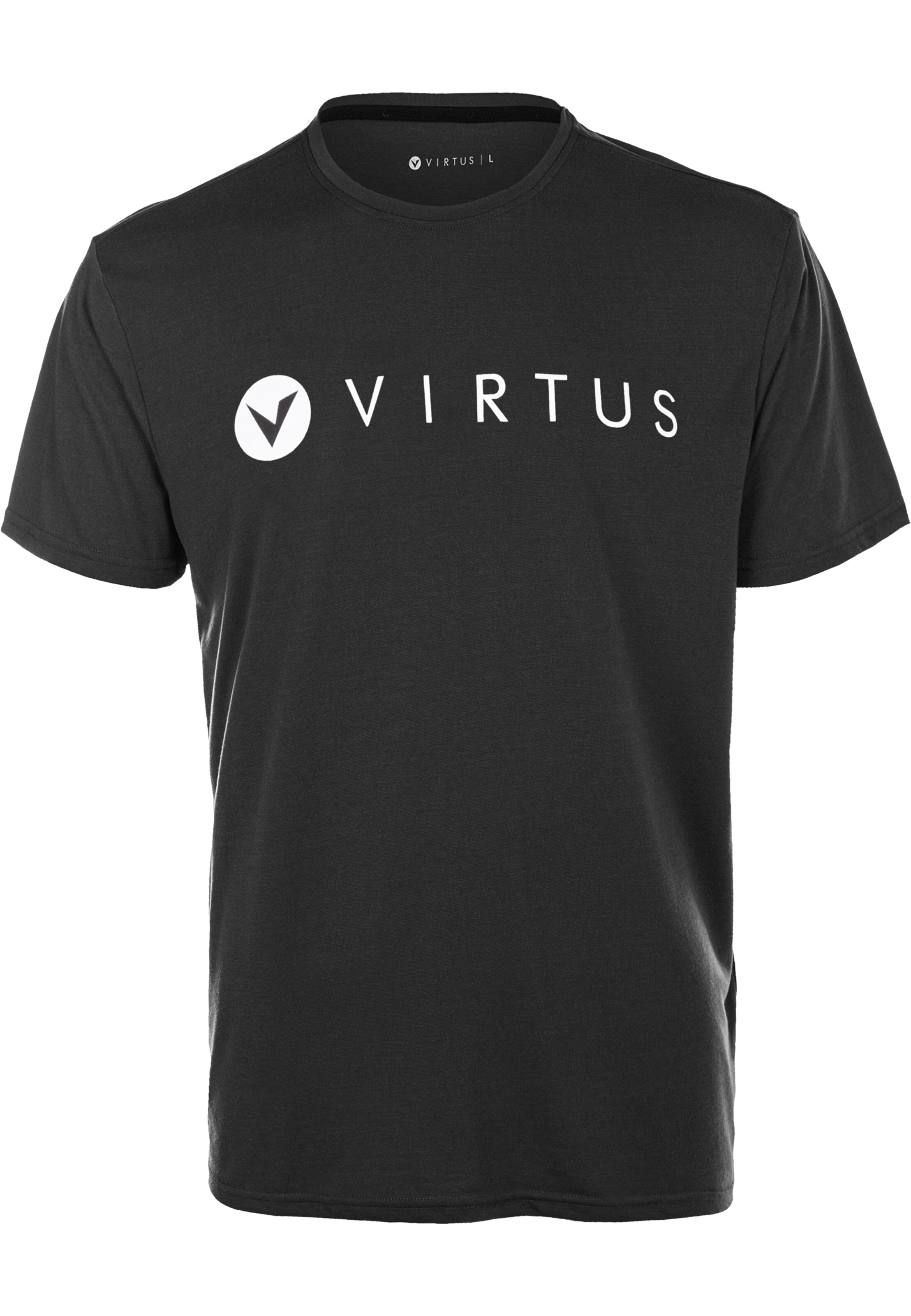 Virtus Functioneel shirt 'EDWARDO' in Zwart: voorkant