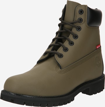 TIMBERLAND - Botas com atacadores em verde: frente