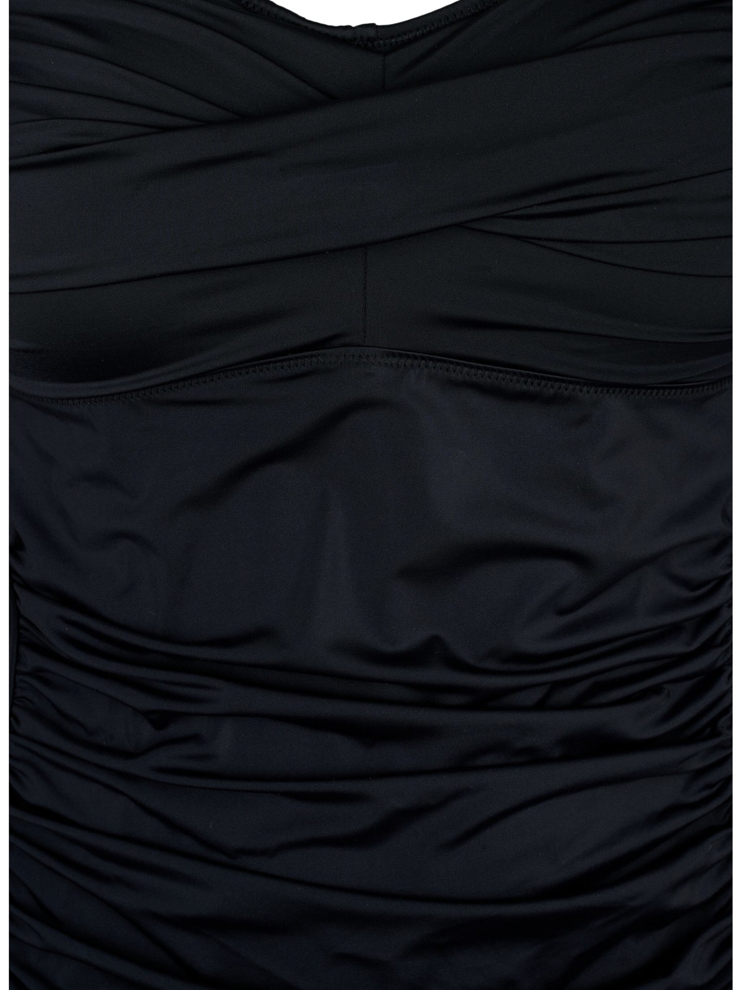 Swim by Zizzi T-shirt сутиен Горнище на бански танкини 'SBASIC' в черно