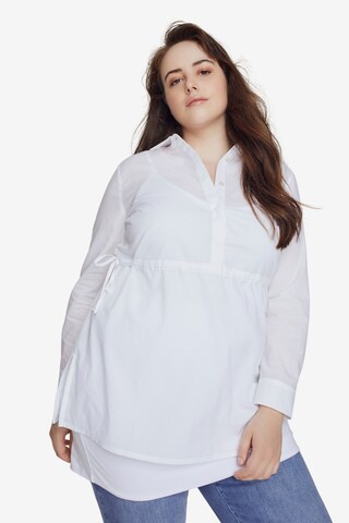 Ulla Popken Shirt in Wit: voorkant