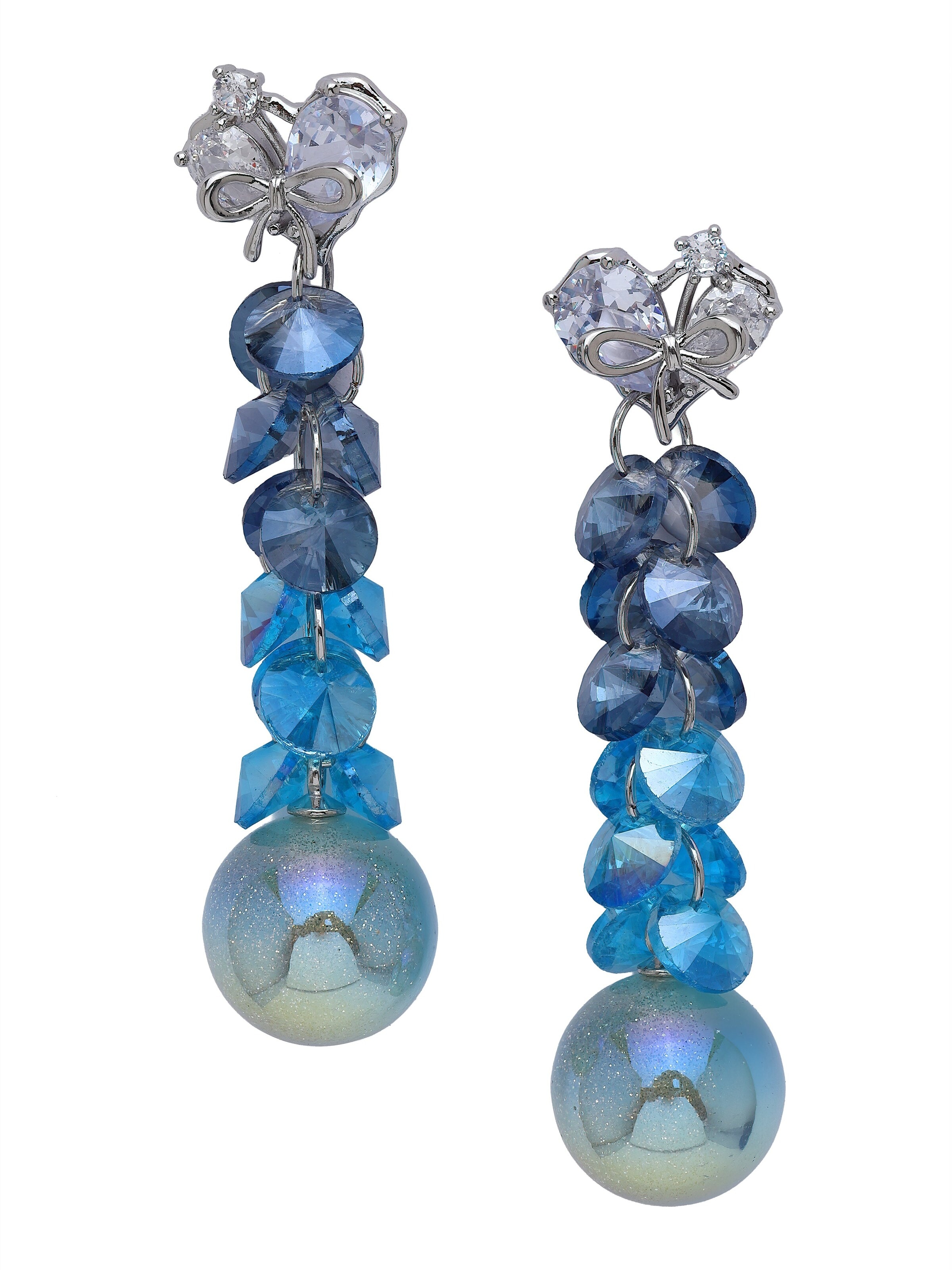 AVANT-GARDE PARIS Boucles d'oreilles en One Size en bleu, Vue avec produit