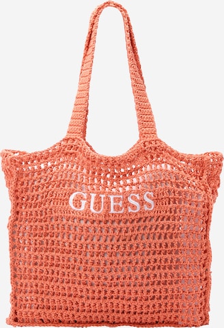 GUESS Μεγάλη τσάντα σε πορτοκαλί: μπροστά
