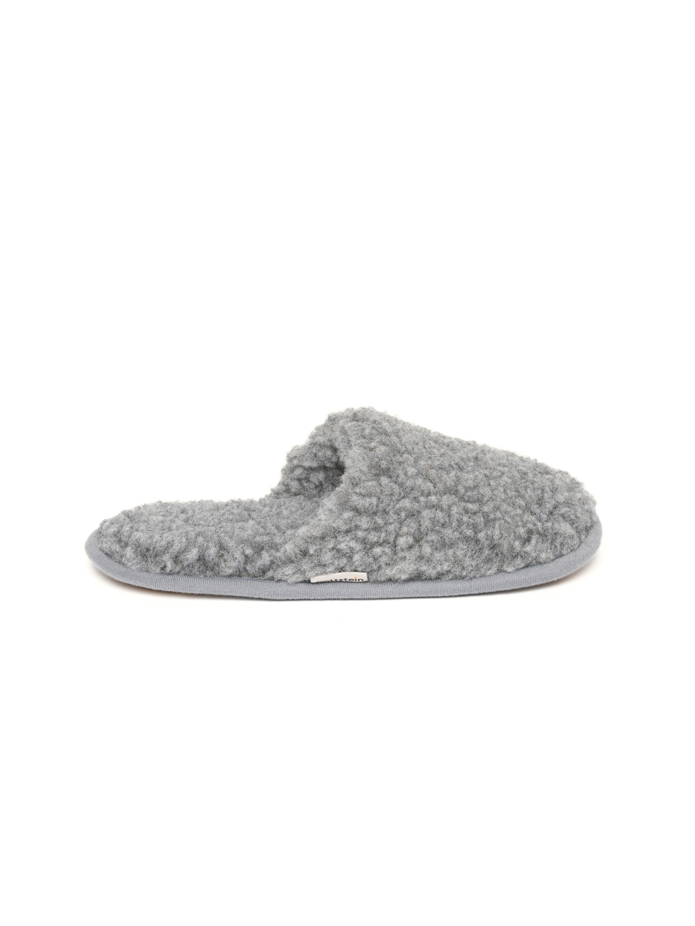Gottstein Slippers 'Curly Wool Curly Wool' in Grey: front