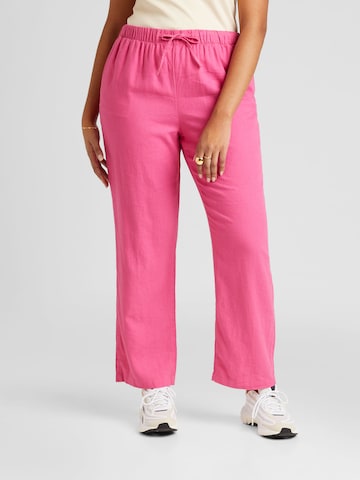 ONLY Carmakoma - Loosefit Pantalón 'Caro' en rosa: frente