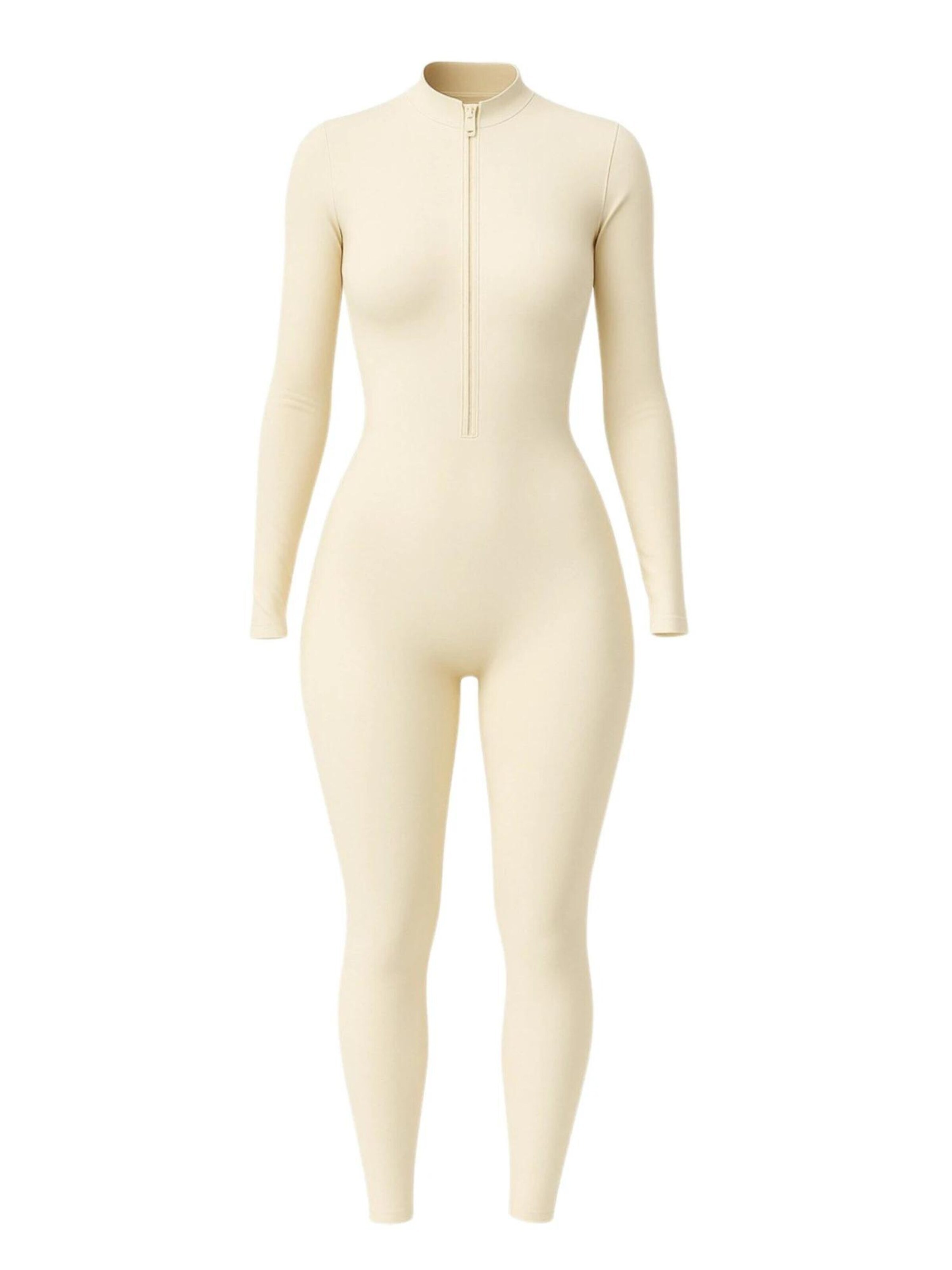 FemmeTone Jumpsuit‌‌‌‌‌‌‌‌‌ in Beige: Vorderseite