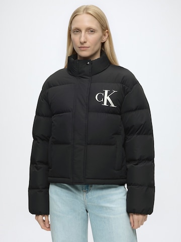 Geacă de iarnă de la Calvin Klein Jeans pe negru: față