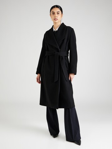 MORE & MORE Between-Seasons Coat in Black: front