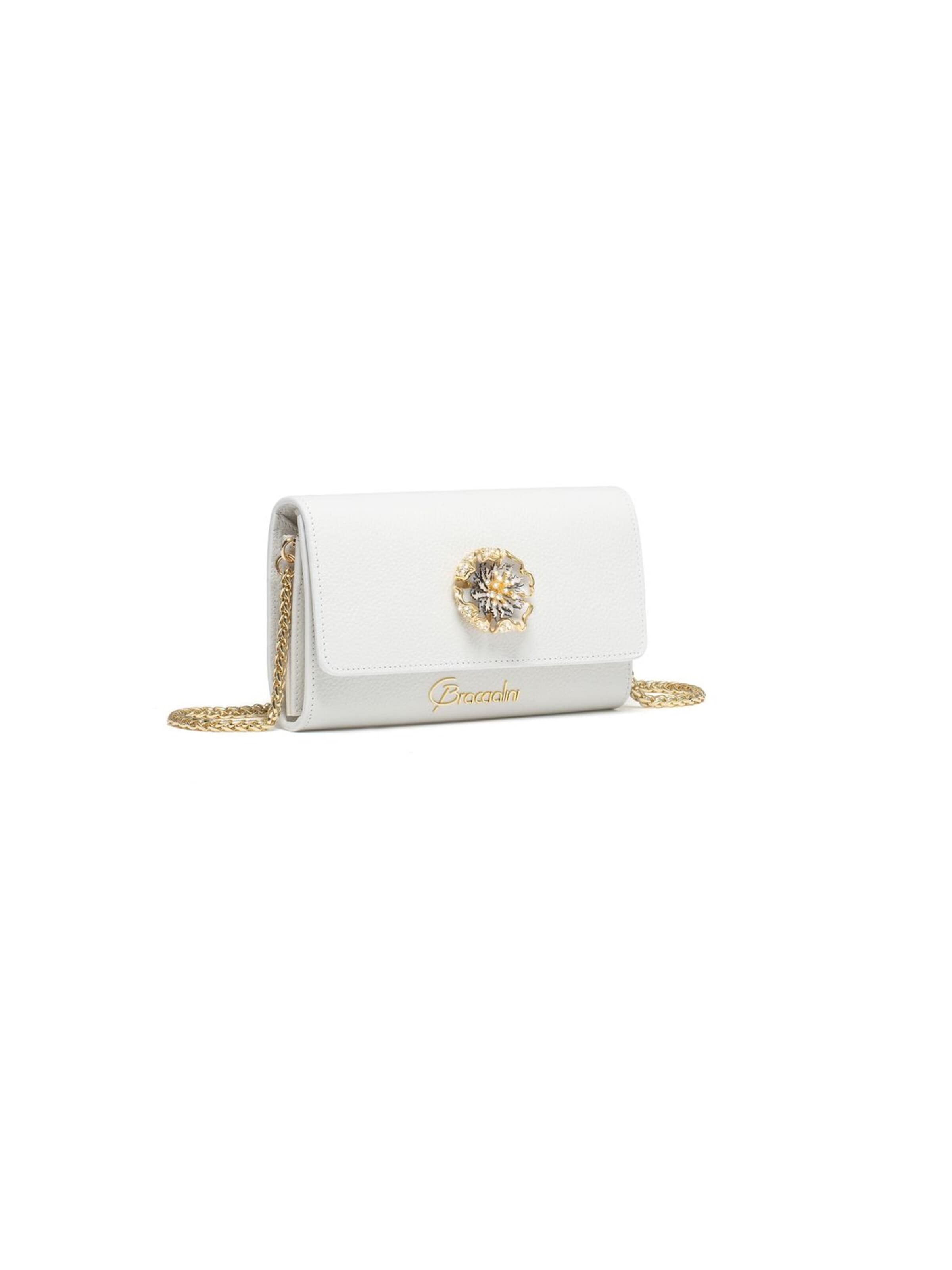 Braccialini - Bolso de noche 'Lady Wallet' en blanco
