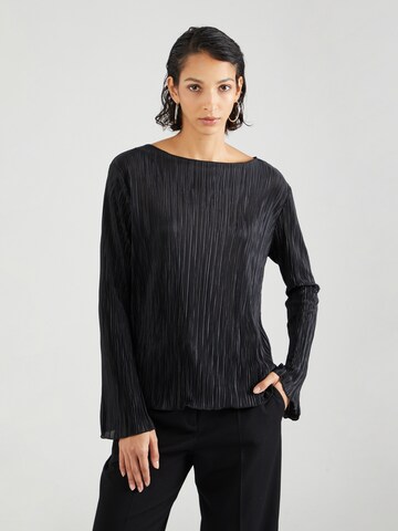 MADS NORGAARD COPENHAGEN - Camiseta 'Dantel Hartha' en negro: frente