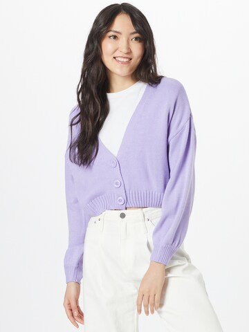 Tally Weijl Knit cardigan in Purple: front