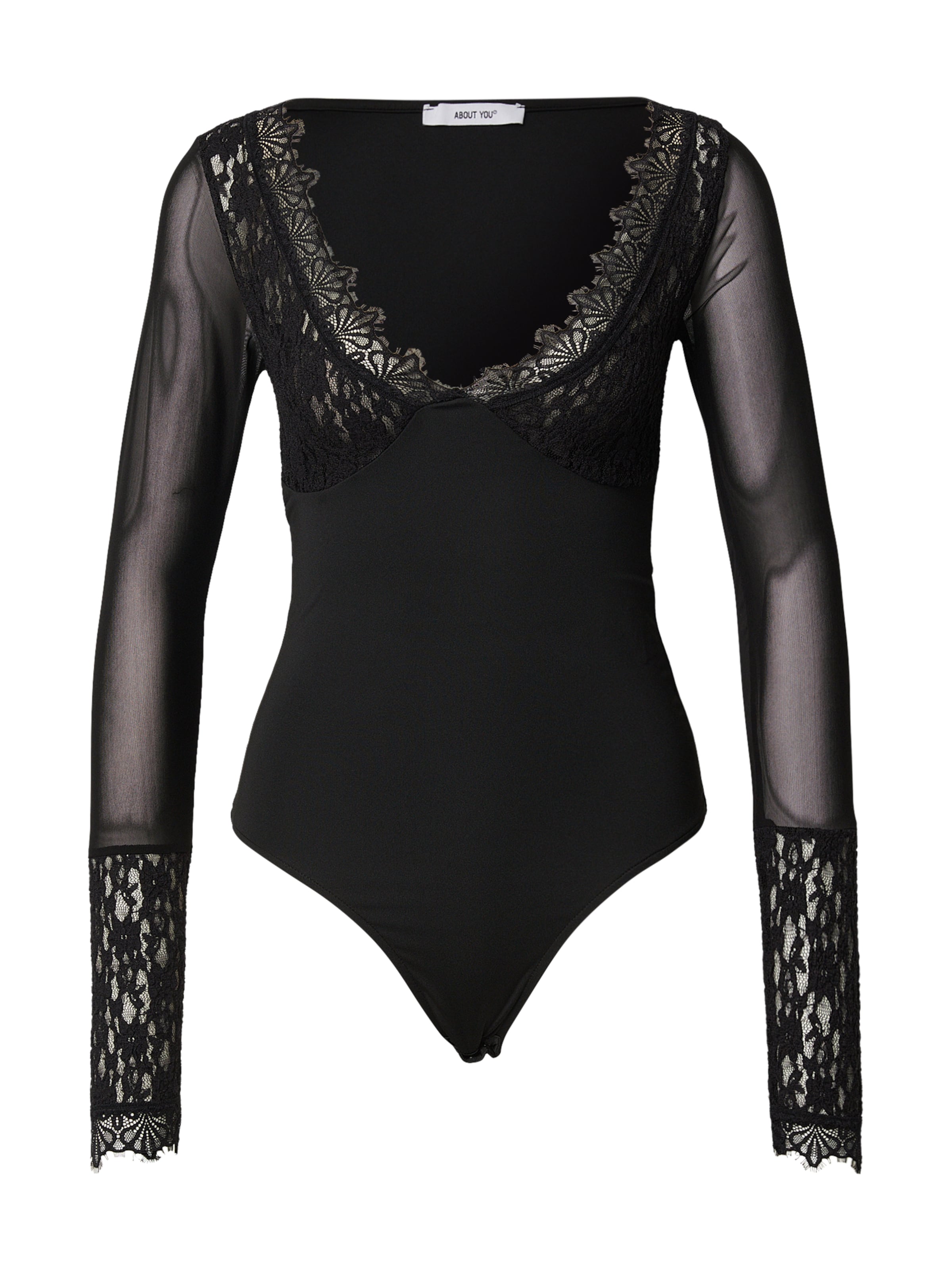 ABOUT YOU Κορμάκι-μπλουζάκι 'Lucca' σε μαύρο: μπροστά
