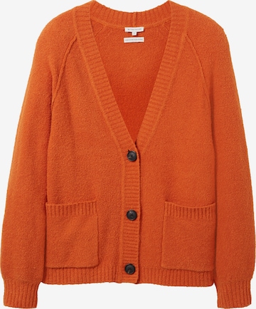 TOM TAILOR Knit Cardigan in Orange: front