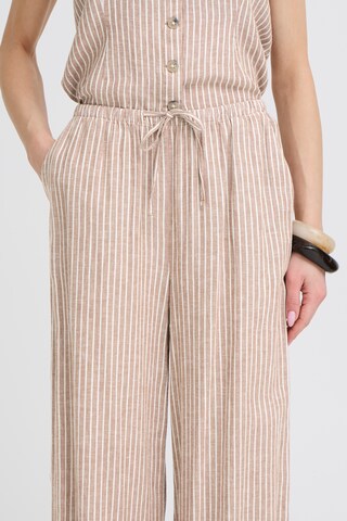 b.young Wide leg Broek 'BYFALAKKA' in Beige