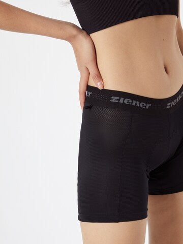ZIENER Skinny Workout Pants 'NEKIA' in Black