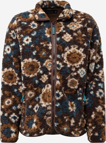Abercrombie & Fitch Fleece jas in Bruin: voorkant