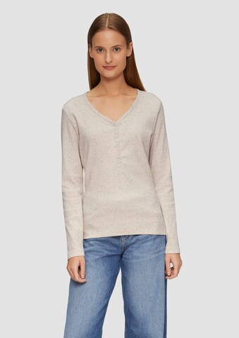 s.Oliver Shirt in Beige: voorkant