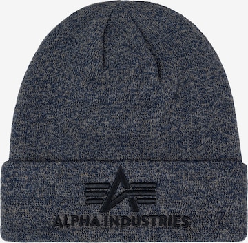 pilka ALPHA INDUSTRIES Megzta kepurė: priekis