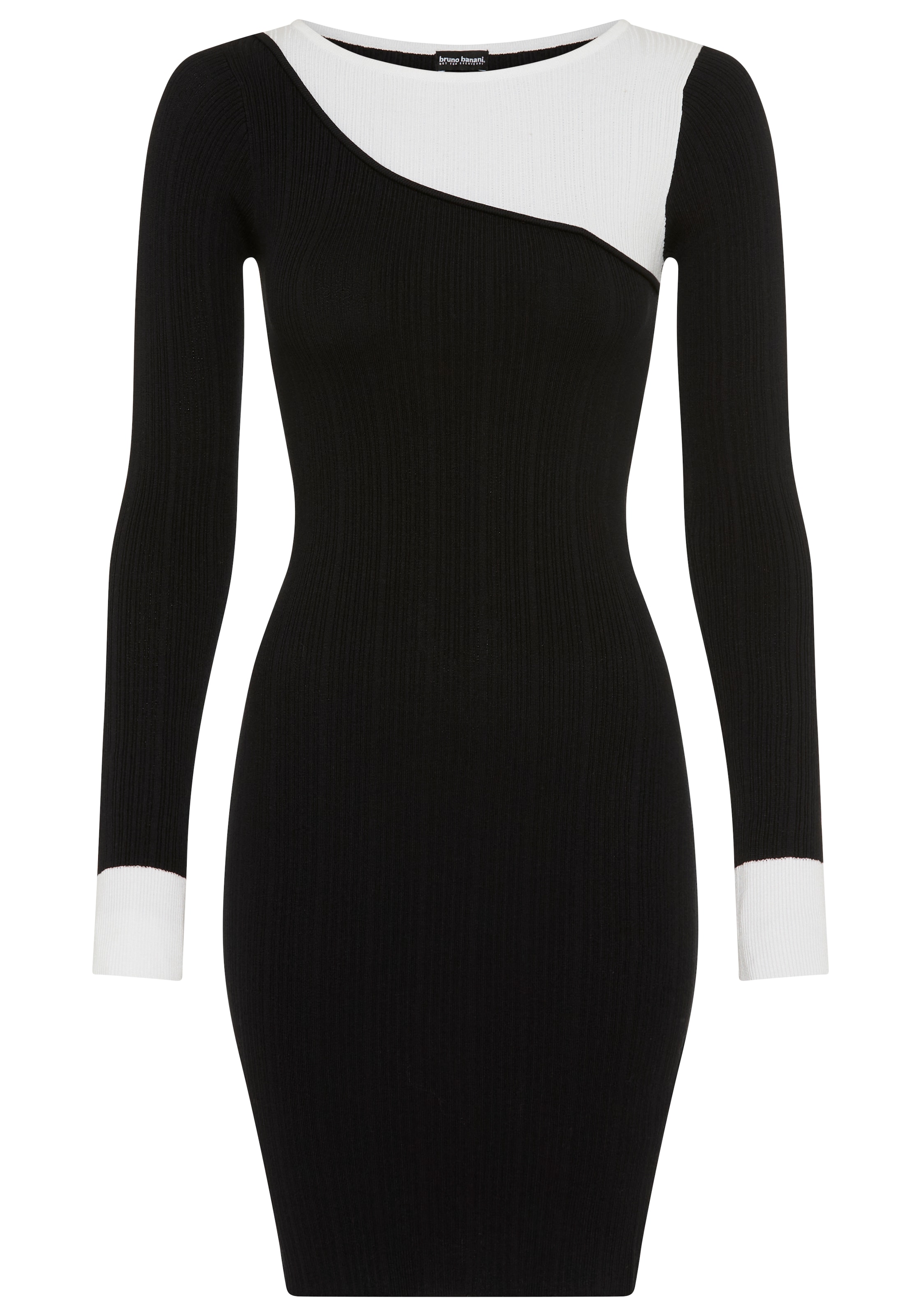 Bruno Banani LM Knitted dress in Black: front
