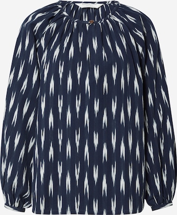 People Tree Blouse 'Dawson Ikat' in Blue: front